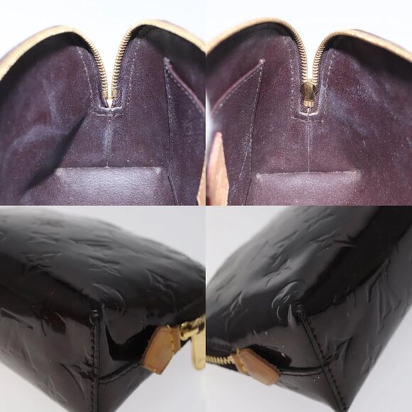 LOUIS VUITTON Monogram Vernis Pochette Cosmetic PM Amarante M91495 Auth 123448 - Picture 15 of 15
